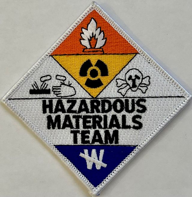 HAZARDOUS MATERIALS TEAM PATCH - SEW ON.